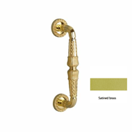 Door pull handle on rosettes - Satined 