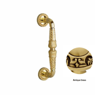 Door pull handle on rose  - 271MM - Ant