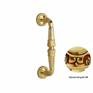 Door pull handle on rose  - 271MM - Sat