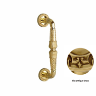 Door pull handle on rosettes  - Mat ant