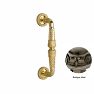 Door pull handle on rose  - 271MM - Ant