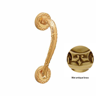 Door pull handle on rosettes  - Mat ant