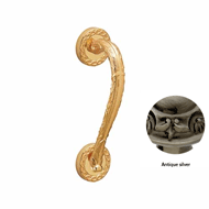 Door pull handle on rose - 240MM - Anti