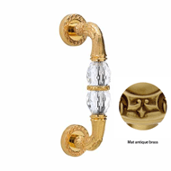 Door pull handle on rose with Swarovski