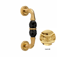 Door pull handle on rose with Swarovski