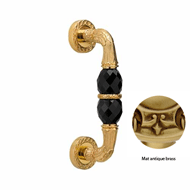 Door pull handle on rose with Swarovski