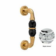 Door pull handle on rose with Swarovski