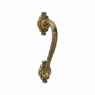 Door pull handle on rosettes - Antique 