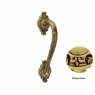 Door pull handle on rose- 279MM - Antiq