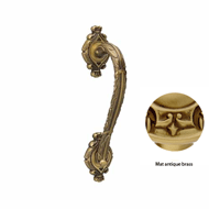 Door pull handle on rose - 279MM -  Mat