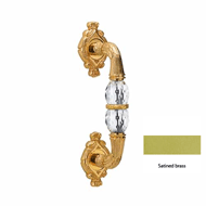 Door pull handle on rose with Swarovski