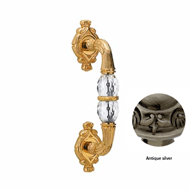 Door pull handle on rosettes with Swaro