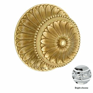 Center Door Fixed Knob On Rose - Bright