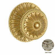 Center Door Fixed Knob On Rose - Satin 