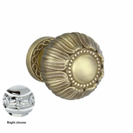 Center Door Fixed Knob On Rose - Bright