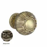 Center Door Fixed Knob On Rose - Antiqu