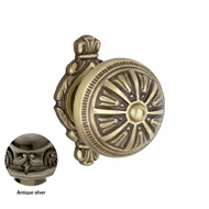 Center Door Fixed Knob On Rose - Antiqu