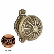Center Door Fixed Knob On Rose - 69MM -