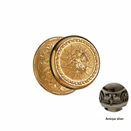 Center Door Fixed Knob On Rose - Antiqu