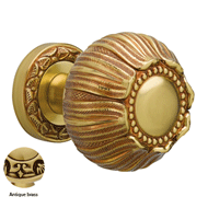 Center Door Fixed Knob On Rose - Antiqu