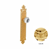 Door Turn Knob On Plate - 350MM - Gold 
