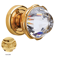 Door knob handle set on rose with Swaro