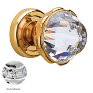 Door knob handle set on rose with Swaro