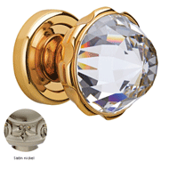 Door knob handle set on rose with Swaro