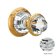 Door knob handle set on rose with Swaro