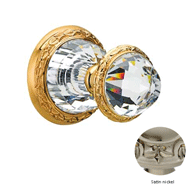 Door knob handle set on rose with Swaro