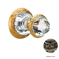 Door knob handle set on rose with Swaro
