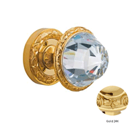 Door knob handle set on rose with Swaro