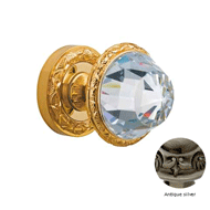 Door knob handle set on rose with Swaro