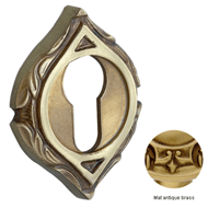 Keyhole escutcheon - 66MM - Matt antiqu