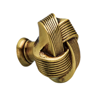 Cabinet knob - 37mm - Antique brass Fin