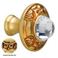 Cabinet knob diameter 38mm with Swarovs