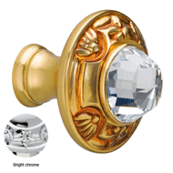 Cabinet knob diameter 38mm with Swarovs