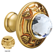 Cabinet knob diameter 38mm with Swarovs