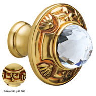 Cabinet knob diameter 38mm with Swarovs