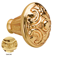 Cabinet knob diameter 34mm - Gold 24K F