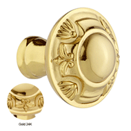 Cabinet knob diameter 38mm - Gold 24K F