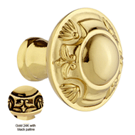 Cabinet knob diameter 38mm - Gold 24K w