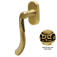 Window handle with Swarovski Black crys
