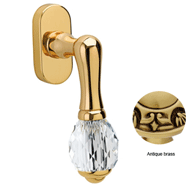 Window handle on rose with Swarovski cr