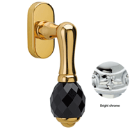 Window handle with Black Swarovski crys