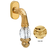 Window handle with Swarovski crystal - 