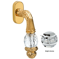 Window handle with Swarovski crystal - 