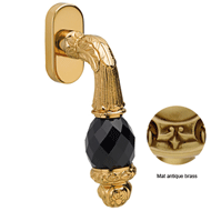 Window handle with Swarovski Black crys