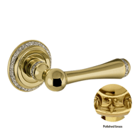 Door lever handle set on rose with Key 