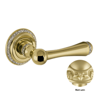Door lever handle set on rose with Key 